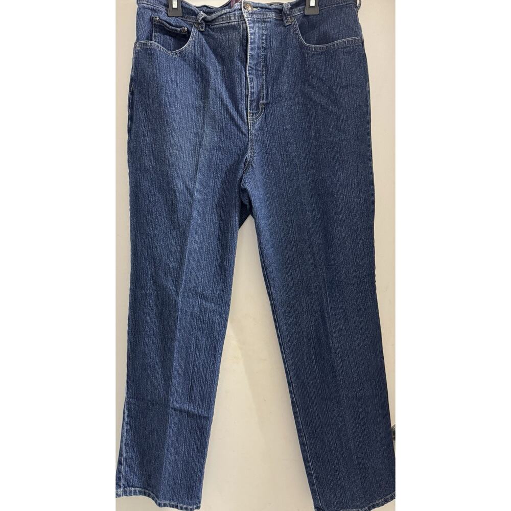 Gloria Vanderbilt Women’sAmanda Straight Leg Denim Jeans Blue Dark Wash Size 18